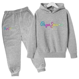 Children Hoodie Letters Sports Pullover 3-13Yrs Coat Sweatshirt+Pants Two-piece Set Boy Girl Toddler Clothes Leisure Fashion Set