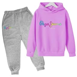 Children Hoodie Letters Sports Pullover 3-13Yrs Coat Sweatshirt+Pants Two-piece Set Boy Girl Toddler Clothes Leisure Fashion Set