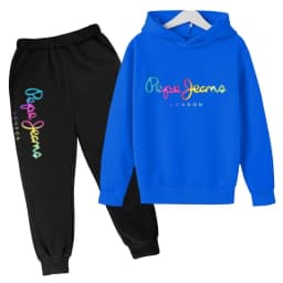 Children Hoodie Letters Sports Pullover 3-13Yrs Coat Sweatshirt+Pants Two-piece Set Boy Girl Toddler Clothes Leisure Fashion Set