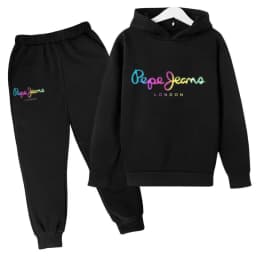 Children Hoodie Letters Sports Pullover 3-13Yrs Coat Sweatshirt+Pants Two-piece Set Boy Girl Toddler Clothes Leisure Fashion Set