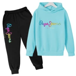 Children Hoodie Letters Sports Pullover 3-13Yrs Coat Sweatshirt+Pants Two-piece Set Boy Girl Toddler Clothes Leisure Fashion Set