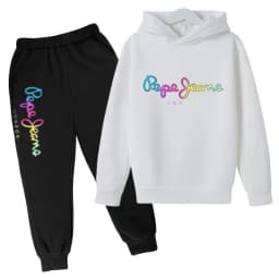 Children Hoodie Letters Sports Pullover 3-13Yrs Coat Sweatshirt+Pants Two-piece Set Boy Girl Toddler Clothes Leisure Fashion Set