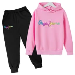 Children Hoodie Letters Sports Pullover 3-13Yrs Coat Sweatshirt+Pants Two-piece Set Boy Girl Toddler Clothes Leisure Fashion Set