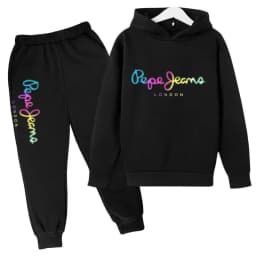 Children Hoodie Letters Sports Pullover 3-13Yrs Coat Sweatshirt+Pants Two-piece Set Boy Girl Toddler Clothes Leisure Fashion Set