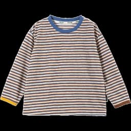 Amila 2026 Autumn New Kids T Shirt Retro Colorful Stripe Two Tone Long Sleeve Base Layer Fashion Casual Soft Comfortable Top