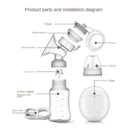 New Electric Double Breast Pump USB BPA Free Breast Pumps Baby Breast Feeding With Nursing Pads and Breast Milk Storage Gift Set