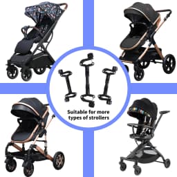 Twin Stroller Connector Lightweight Pram Adapter Turns Two Single Strollers Into One Double Stroller Universal Accessory