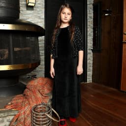AA-Autumn Winter Velour and Ribbed Robe Boy and Girls Family Matching Clothes baby Romper Girl Nightgown Floral Print Ribbed
