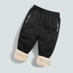 Dubbped Boys Girls Winter Pants Waterproof Cotton Padded Thick Warm Trousers Ski Pants Elastic Kids Fleece Pant Thick Clothes