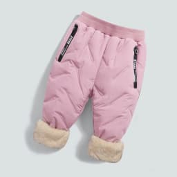 Dubbped Boys Girls Winter Pants Waterproof Cotton Padded Thick Warm Trousers Ski Pants Elastic Kids Fleece Pant Thick Clothes