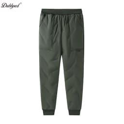 Dubbped Boys Girls Winter Pants Waterproof Cotton Padded Thick Warm Trousers Ski Pants Elastic Kids Fleece Pant Thick Clothes