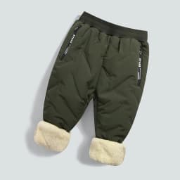 Dubbped Boys Girls Winter Pants Waterproof Cotton Padded Thick Warm Trousers Ski Pants Elastic Kids Fleece Pant Thick Clothes