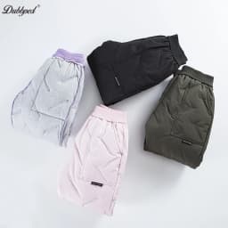 Dubbped Boys Girls Winter Pants Waterproof Cotton Padded Thick Warm Trousers Ski Pants Elastic Kids Fleece Pant Thick Clothes