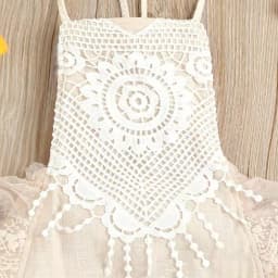 Summer Square Collar Cute Baby Girls Bodysuits Lace Flowers Print Sleeveless Lovely Jumpsuits Infants Kids Strappy romper