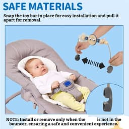 Best For Babies Bouncer Accessory Googly Eyes For Baby Bouncer Stroller Arch Car Seat-Easy Installation-With Music Feature