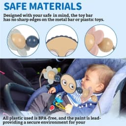 Best For Babies Bouncer Accessory Googly Eyes For Baby Bouncer Stroller Arch Car Seat-Easy Installation-With Music Feature