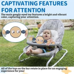 Best For Babies Bouncer Accessory Googly Eyes For Baby Bouncer Stroller Arch Car Seat-Easy Installation-With Music Feature