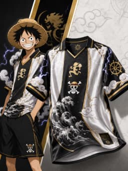 Anime Breathable Ball Suit Skeleton Pirate Logo Personalized Road Flying Waves Leisure Sports 3D Printed Top