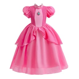 Girls New Game Movies Rosalina Peach Princess Dress Carnival Party Birthday Outfit Peach Cosplay Halloween Costume Dress