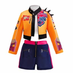 3Pcs Set Girls Korean Style Pop Singer Band Uniform Cosplay Outfit Coat+Vest+Pants Hip Hop Dress up Dancing Performance Costume