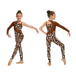 Kids Girls Gymnastics Ballet Dance Leotard Shiny Rhinestone Printed Unitards Jumpsuit for Figure Skating Acrobatics Performance
