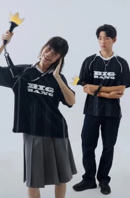 BIGBANG 2026 Concert Merch Gift T-Shirt, Kids V-Neck Jersey Style Top, Quick Dry Casual Wear For Festival Outdoor Sport
