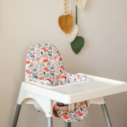 1PCS Bear Dinosaur Washable Foldable Baby Highchair Cover Antilop Chair Cushion Seat Covers Soft Cushion for Baby Feeding