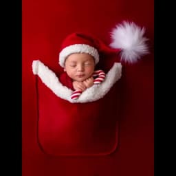 Newborn Photography Clothing Set Christmas Hat+Pocket Background Cloth 2Pcs Infant Studio Baby Photo Prop Accessory Santa Outfit