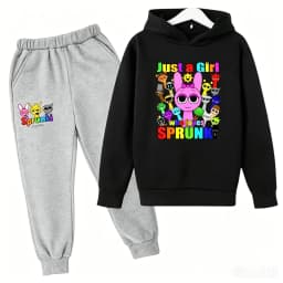 Sprunki Kids Clothes Hoodie+pants Age 2-12 Boy Girl Incredibox Anime Figures Sweatshirt Spring Autumn Pullover for Children Sets