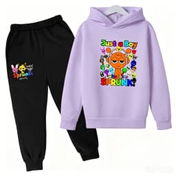 Sprunki Kids Clothes Hoodie+pants Age 2-12 Boy Girl Incredibox Anime Figures Sweatshirt Spring Autumn Pullover for Children Sets