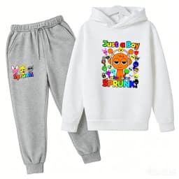 Sprunki Kids Clothes Hoodie+pants Age 2-12 Boy Girl Incredibox Anime Figures Sweatshirt Spring Autumn Pullover for Children Sets