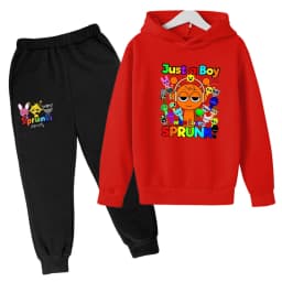 Sprunki Kids Clothes Hoodie+pants Age 2-12 Boy Girl Incredibox Anime Figures Sweatshirt Spring Autumn Pullover for Children Sets