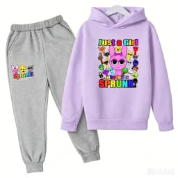 Sprunki Kids Clothes Hoodie+pants Age 2-12 Boy Girl Incredibox Anime Figures Sweatshirt Spring Autumn Pullover for Children Sets