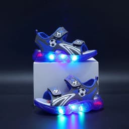 Children's Shining Light Soft Bottom Sandals Kids LED Light Shoes Little Boys Sandals With Lights Kids Glowing Light Beach Shoes
