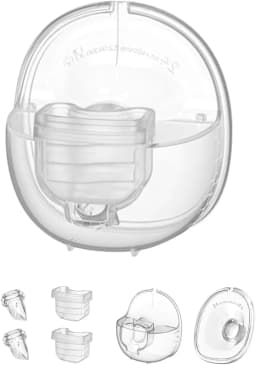 Wearable Breast Pump Accessories, Replacement Pump Parts Flange 24mm, Duckbill Valve, Silicone Diaphragm Compatible with S18 S21