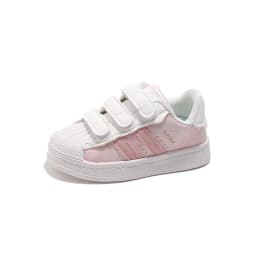Childrens Baby Sneakers Blue Leather Boys Girls Toddler Shoes Four Seasons Models Pink Versatile Non-slip Small Kid Single Shoes
