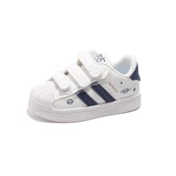 Childrens Baby Sneakers Blue Leather Boys Girls Toddler Shoes Four Seasons Models Pink Versatile Non-slip Small Kid Single Shoes