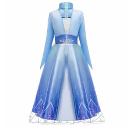 Little Girls Snow Queen Elsa Princess Dress Kids Cosplay Gown Costume Halloween Birthday Party Outfit 2‑10Yrs