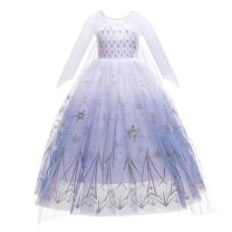 Little Girls Snow Queen Elsa Princess Dress Kids Cosplay Gown Costume Halloween Birthday Party Outfit 2‑10Yrs