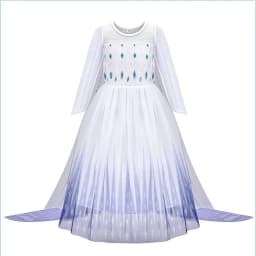 Little Girls Snow Queen Elsa Princess Dress Kids Cosplay Gown Costume Halloween Birthday Party Outfit 2‑10Yrs