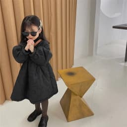 Children's Coats Autumn and Winter Coat with Floral Embroidery Puffed Sleeves Girls Coat Baby Girl Winter Clothes