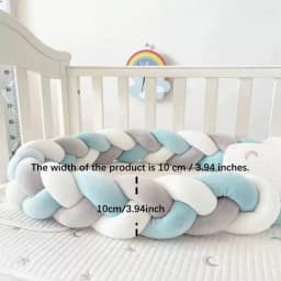 1M/2M/3M/4M Baby Crib Bumper Protector Bed Braid Knot Cushion for Infant Kids Shares Toddler Baby Bed Bumpers in Crib Newborn