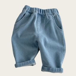0-5Y Spring Autumn Kid's Pants Korean Style Kids Jeans Solid and Stripe Boys Girls Denim Pants Children Trousers