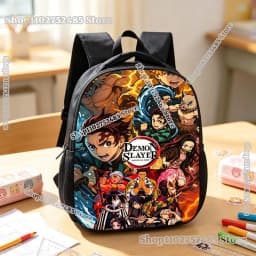 Anime Demon Slayers Backpack Game Cartoon Tanjiro Nezuko Print Schoolbag Student Bookbag Back To School Bags Christmas Gifts