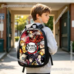 Anime Demon Slayers Backpack Game Cartoon Tanjiro Nezuko Print Schoolbag Student Bookbag Back To School Bags Christmas Gifts