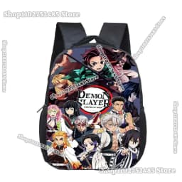 Anime Demon Slayers Backpack Game Cartoon Tanjiro Nezuko Print Schoolbag Student Bookbag Back To School Bags Christmas Gifts