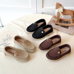 Spring Boy's Loafers Sewing Slip-on Handsome Daily Kid's Flat Shoe Solid Colors Anti-slip Fashion Comfy Children Shoes 7-12Y