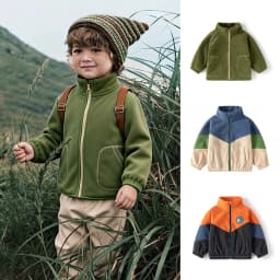 Ircomll New Children Boys Polar Fleece Jacket Autumn Winter Kids Coat Causal Toddler Stand Collar Zipper Outwear Boys Clothing