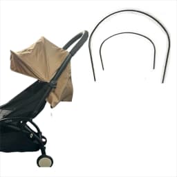2Pcs/set Iron Stent for Babyzen Yoyo Yoya Vovo Strollers Iron Infant Pram Top Cover Bracket Rack