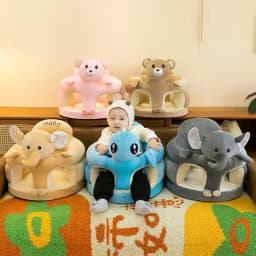 1Pcs Baby Feeding Chair Sofa Cover Cute Animal Plush Children's Sofa Soft And Comfortable Baby Seat Cover Without Filling Cotton